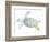 Tranquil Sea Turtle II-Megan Meagher-Framed Premium Giclee Print