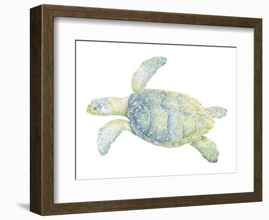 Tranquil Sea Turtle II-Megan Meagher-Framed Premium Giclee Print