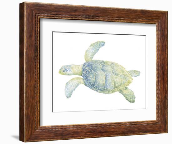 Tranquil Sea Turtle II-Megan Meagher-Framed Premium Giclee Print