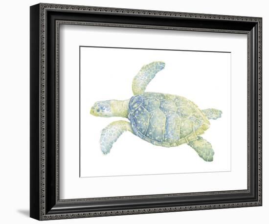 Tranquil Sea Turtle II-Megan Meagher-Framed Premium Giclee Print