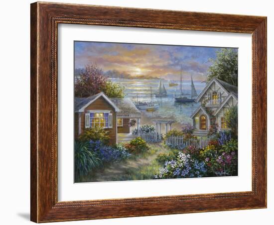 Tranquil Seafront-Nicky Boehme-Framed Giclee Print