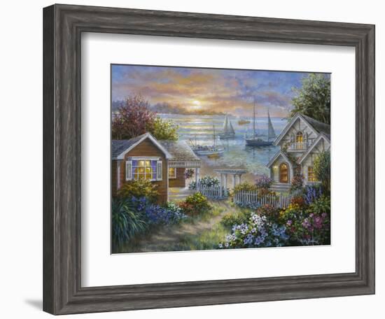 Tranquil Seafront-Nicky Boehme-Framed Giclee Print