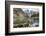 Tranquil setting of rowing boats on Moraine Lake, Banff National Park, UNESCO World Heritage Site, -Frank Fell-Framed Photographic Print