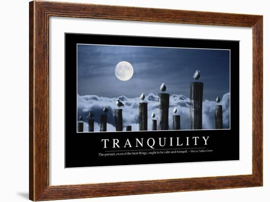Tranquility: Inspirational Quote and Motivational Poster-null-Framed Photographic Print