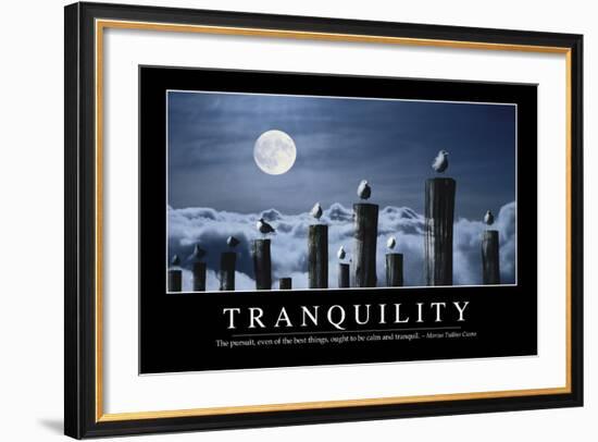 Tranquility: Inspirational Quote and Motivational Poster-null-Framed Photographic Print