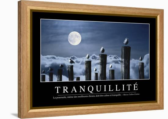 Tranquillité: Citation Et Affiche D'Inspiration Et Motivation-null-Framed Premier Image Canvas