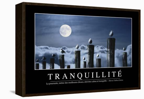 Tranquillité: Citation Et Affiche D'Inspiration Et Motivation-null-Framed Premier Image Canvas