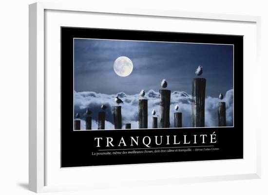 Tranquillité: Citation Et Affiche D'Inspiration Et Motivation-null-Framed Photographic Print