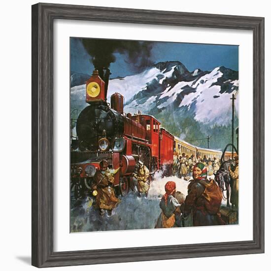 Trans Siberian Railway-English School-Framed Giclee Print