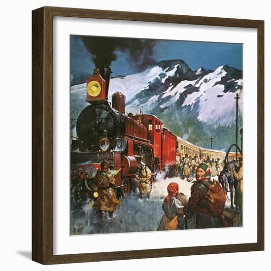 Trans Siberian Railway-English School-Framed Giclee Print