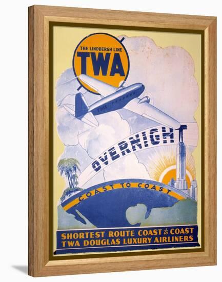 Trans-World Airlines 1934-null-Framed Premier Image Canvas