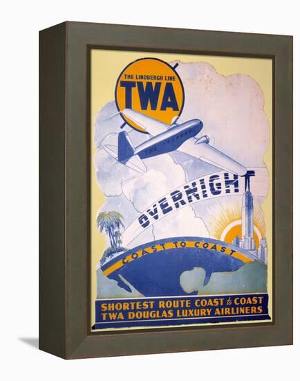 Trans-World Airlines 1934-null-Framed Premier Image Canvas