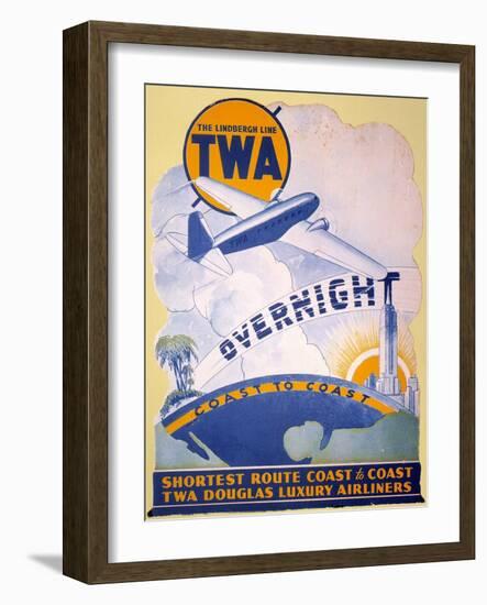 Trans-World Airlines 1934-null-Framed Giclee Print