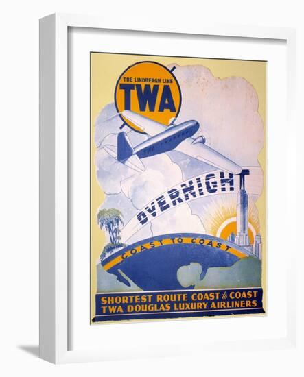 Trans-World Airlines 1934-null-Framed Giclee Print