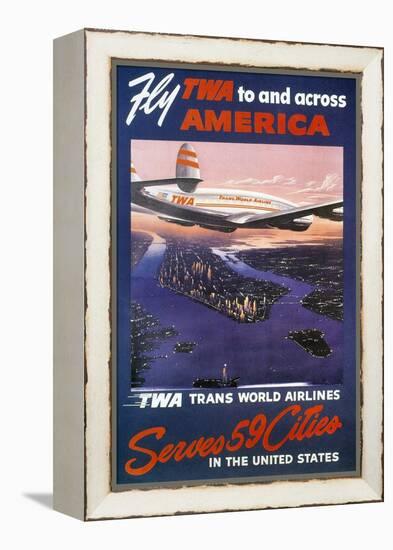 Trans-World Airlines 1950S-null-Framed Premier Image Canvas