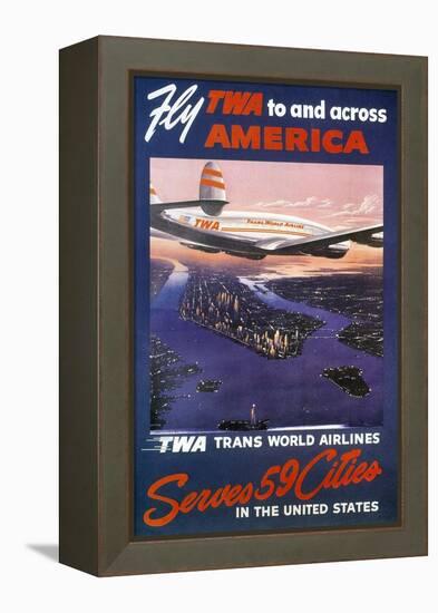 Trans-World Airlines 1950S-null-Framed Premier Image Canvas