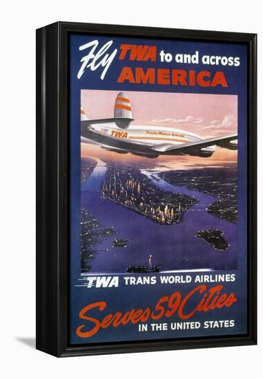 Trans-World Airlines 1950S-null-Framed Premier Image Canvas