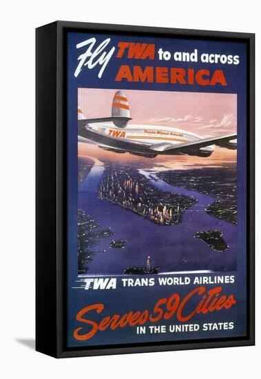 Trans-World Airlines 1950S-null-Framed Premier Image Canvas