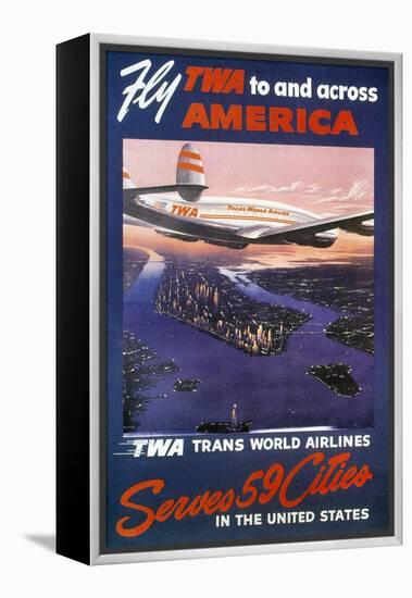 Trans-World Airlines 1950S-null-Framed Premier Image Canvas