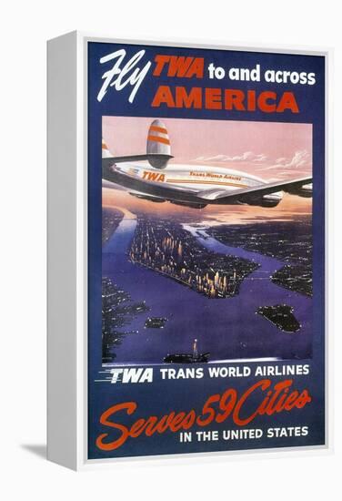 Trans-World Airlines 1950S-null-Framed Premier Image Canvas