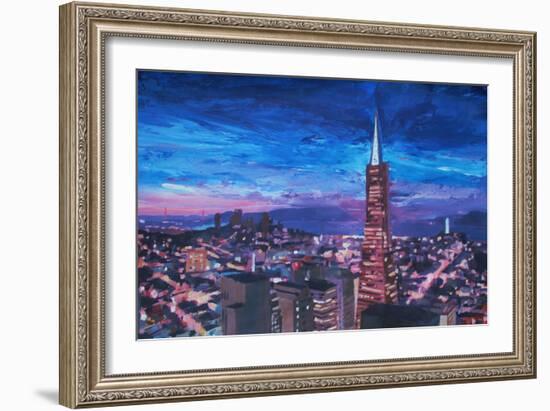 Transamerica Pyramid at San Francisco Night-Markus Bleichner-Framed Art Print