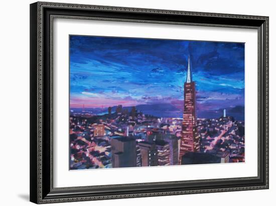 Transamerica Pyramid at San Francisco Night-Markus Bleichner-Framed Art Print