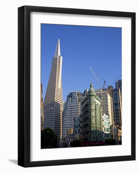 Transamerica Pyramid Skyscraper in San Francisco, California, USA-David R. Frazier-Framed Photographic Print