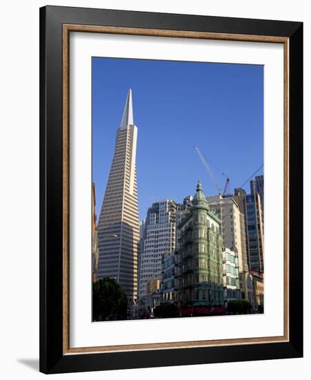 Transamerica Pyramid Skyscraper in San Francisco, California, USA-David R. Frazier-Framed Photographic Print