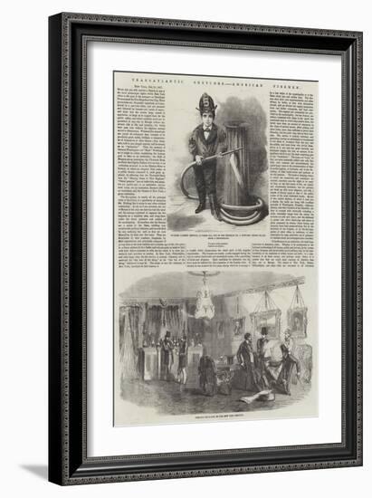 Transatlantic Sketches, American Firemen-null-Framed Giclee Print