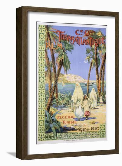 Transatlantique P.L.M. Poster-Fernand Le Quesne-Framed Giclee Print