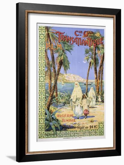 Transatlantique P.L.M. Poster-Fernand Le Quesne-Framed Giclee Print