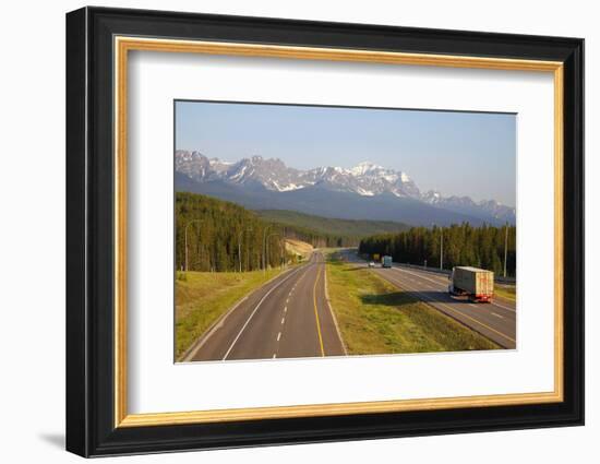 Transcanada Highway near Lake Louise, Banff National Park, Rocky Mountains, Alberta, Canada, North -Hans-Peter Merten-Framed Photographic Print