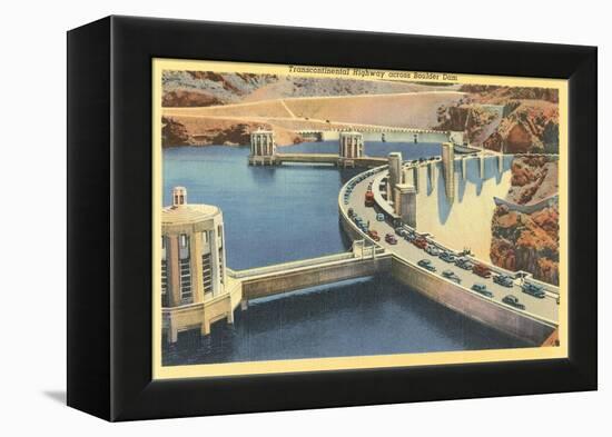 Transcontinental Highway over Boulder Dam, Nevada-null-Framed Stretched Canvas