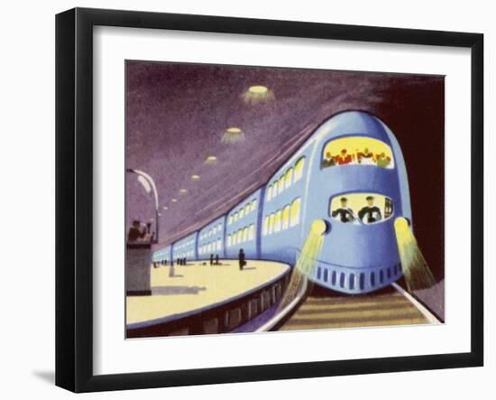 Transcontinental Metro, Travelling Underground Between Continents-null-Framed Art Print