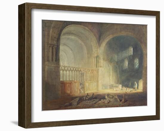 Transept of Ewenny Priory, Glamorganshire, C.1797 (W/C over Pencil on Paper)-Joseph Mallord William Turner-Framed Giclee Print