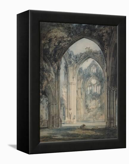 Transept of Tintern Abbey, Monmouthshire, C.1794 (W/C over Graphite with Pen & Black Ink on Paper)-Joseph Mallord William Turner-Framed Premier Image Canvas