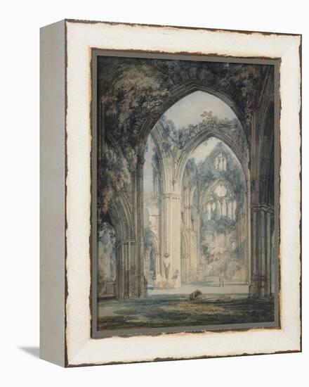 Transept of Tintern Abbey-J. M. W. Turner-Framed Premier Image Canvas