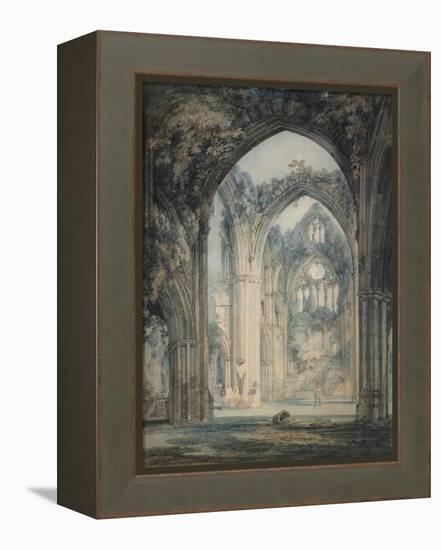 Transept of Tintern Abbey-J. M. W. Turner-Framed Premier Image Canvas