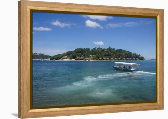 Transfer to the exclusive Iririki Island, Efate, Vanuatu, Pacific-Michael Runkel-Framed Premier Image Canvas