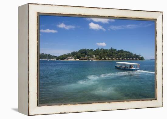 Transfer to the exclusive Iririki Island, Efate, Vanuatu, Pacific-Michael Runkel-Framed Premier Image Canvas