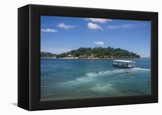 Transfer to the exclusive Iririki Island, Efate, Vanuatu, Pacific-Michael Runkel-Framed Premier Image Canvas