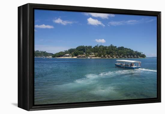 Transfer to the exclusive Iririki Island, Efate, Vanuatu, Pacific-Michael Runkel-Framed Premier Image Canvas