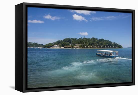 Transfer to the exclusive Iririki Island, Efate, Vanuatu, Pacific-Michael Runkel-Framed Premier Image Canvas