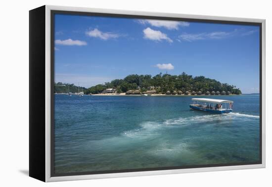 Transfer to the exclusive Iririki Island, Efate, Vanuatu, Pacific-Michael Runkel-Framed Premier Image Canvas