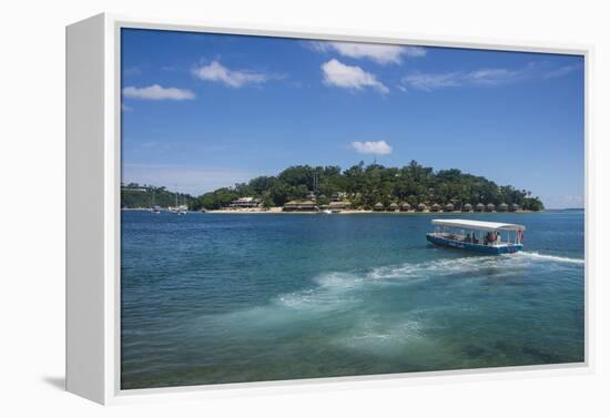 Transfer to the exclusive Iririki Island, Efate, Vanuatu, Pacific-Michael Runkel-Framed Premier Image Canvas