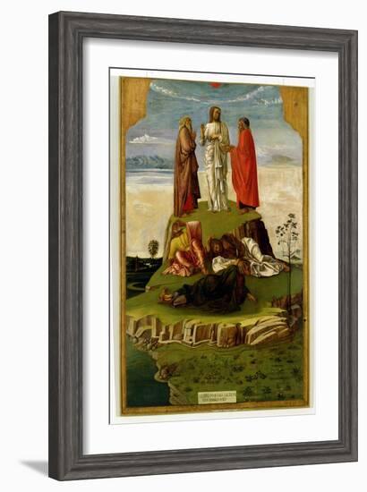 Transfiguration of Christ on Mount Tabor, 1455-60-Giovanni Bellini-Framed Giclee Print