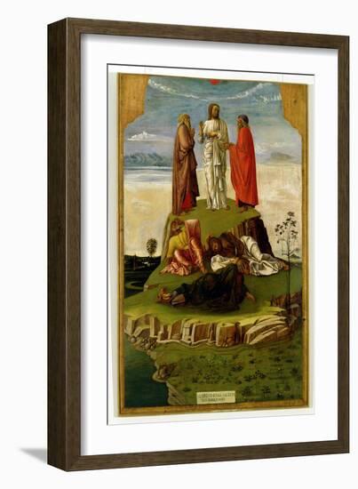 Transfiguration of Christ on Mount Tabor, 1455-60-Giovanni Bellini-Framed Giclee Print