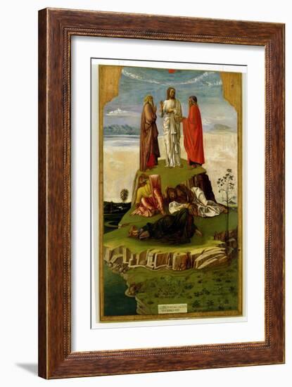 Transfiguration of Christ on Mount Tabor, 1455-60-Giovanni Bellini-Framed Giclee Print