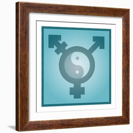 Transgender Balance, Conceptual Artwork-Stephen Wood-Framed Photographic Print