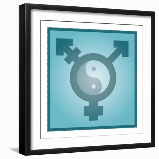 Transgender Balance, Conceptual Artwork-Stephen Wood-Framed Photographic Print